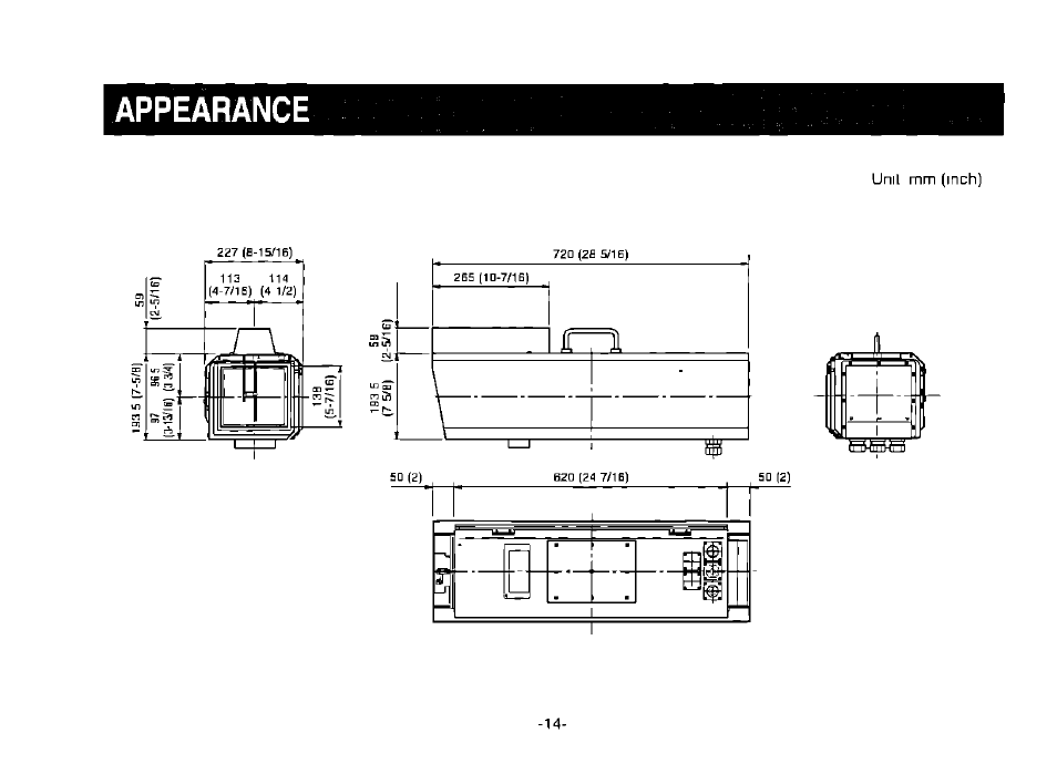 Appearance | Panasonic AW-CH600 User Manual | Page 14 / 16