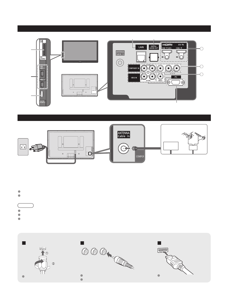 Connections, Connection references | Panasonic TC-60PS34 User Manual | Page 10 / 64