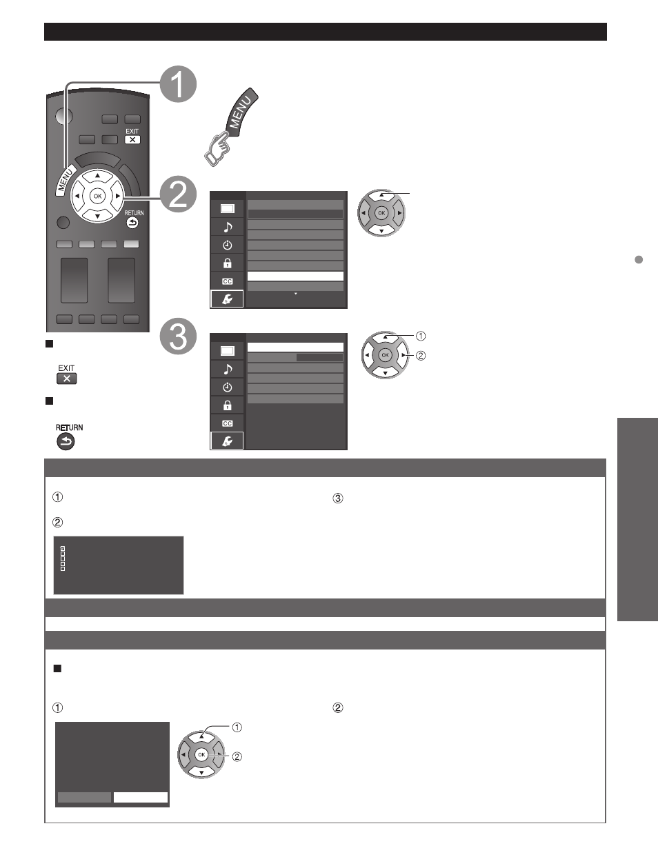 Network settings, Display the menu select “network settings, Select the settings and set | Using network services, Connection test, Network connection, Advanced | Panasonic TC-60PS34 User Manual | Page 35 / 64