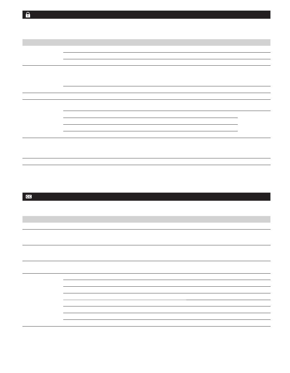 Lock, Closed caption | Panasonic TC-60PS34 User Manual | Page 46 / 64