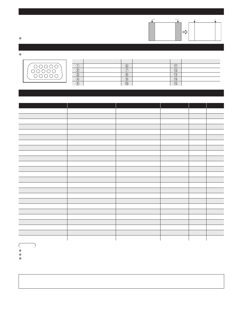 3 side bars, Pc input terminals, Input signal that can be displayed | Panasonic TC-60PS34 User Manual | Page 52 / 64