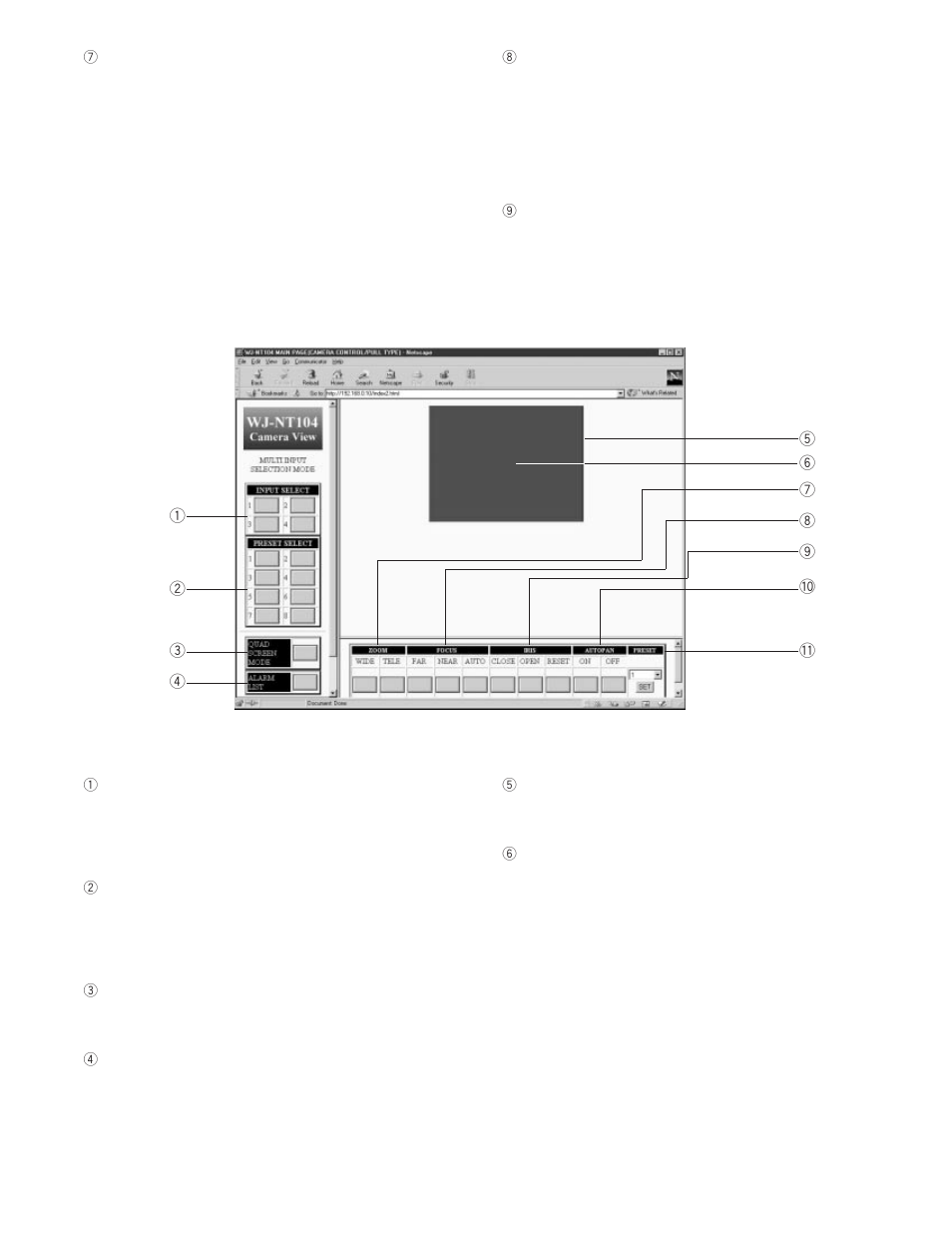 Multi input selection mode | Panasonic WJ-NT104 User Manual | Page 35 / 84