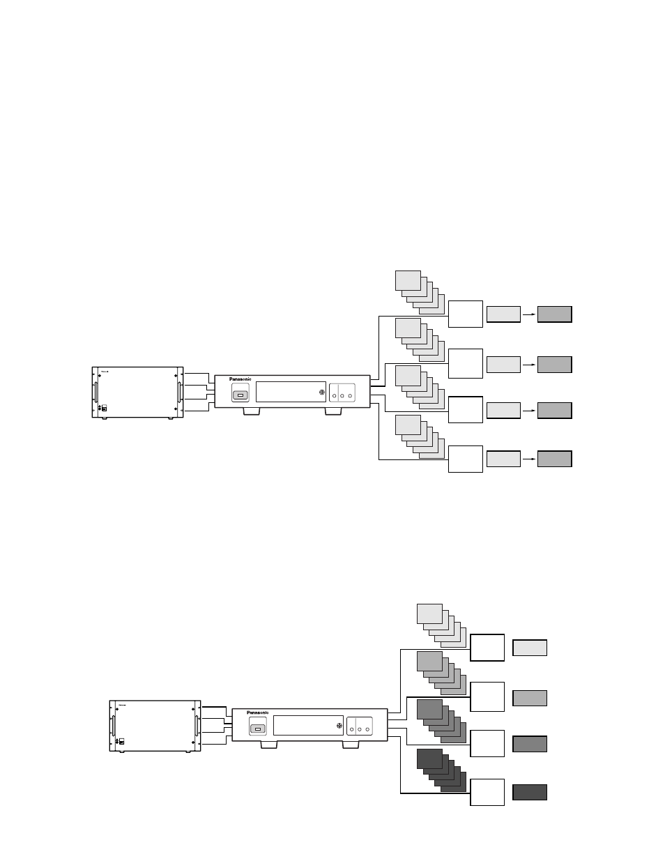Wj-sx550a/b/c matrix switcher control, Connections, Random input selection mode | Multi input selection mode | Panasonic WJ-NT104 User Manual | Page 61 / 84