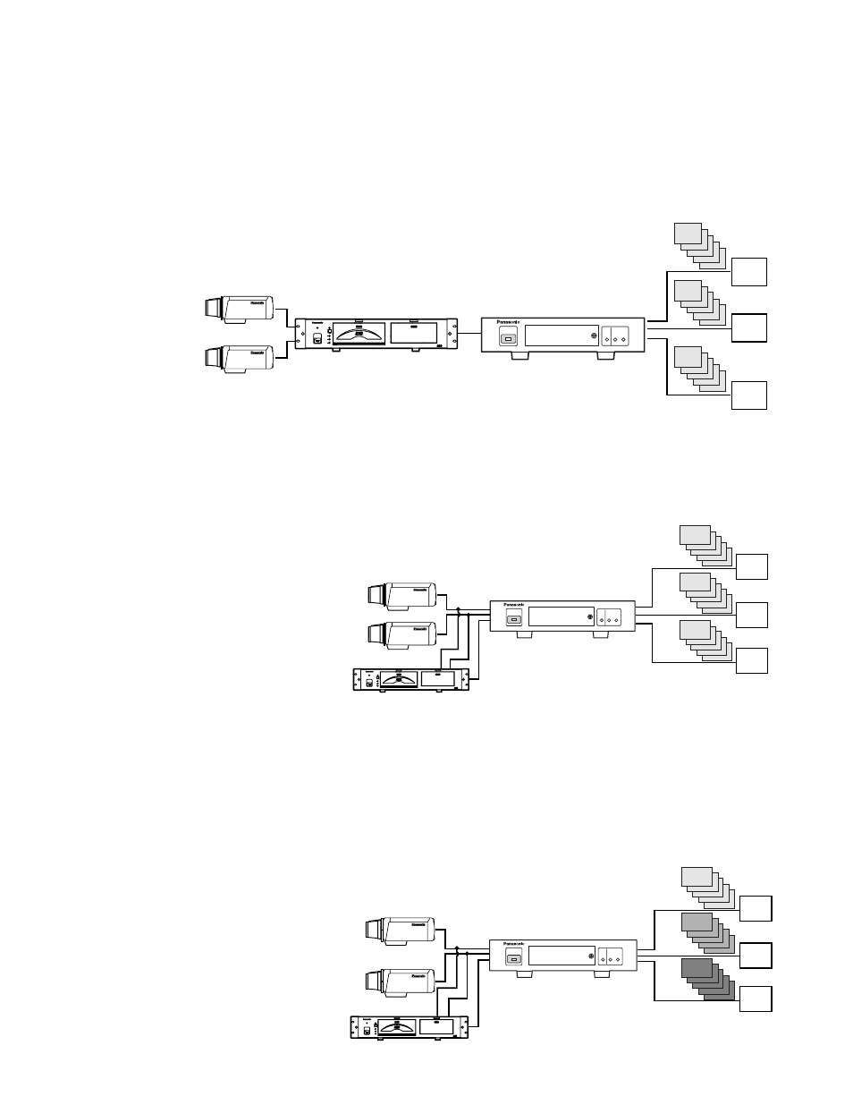 Wj-dr200 av disk recorder control, Connections, Fixed input selection mode | Random input selection mode, Multi input selection mode | Panasonic WJ-NT104 User Manual | Page 64 / 84