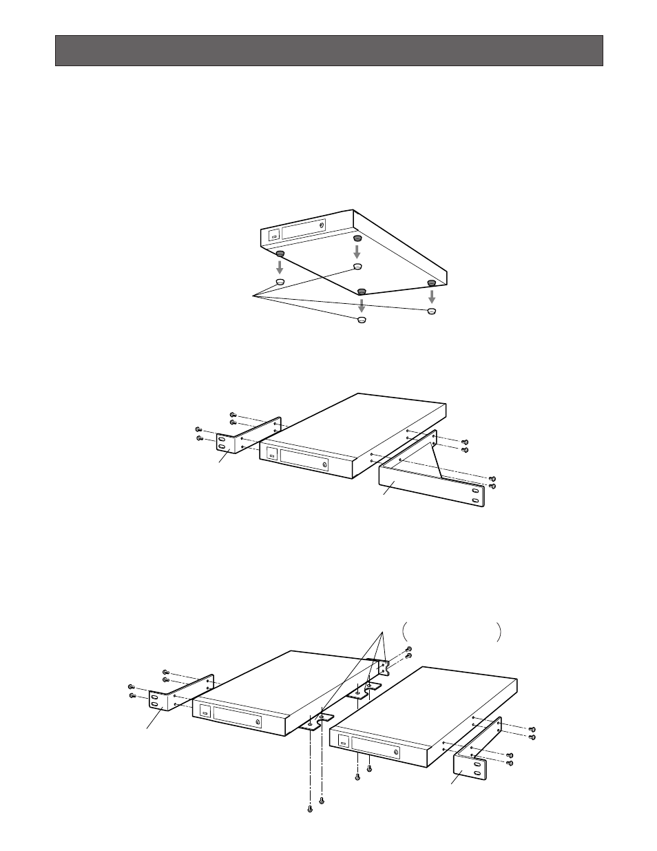 Installations, Mounting in a rack, Mounting one wj-nt104 with the wv-q204/1 | Mounting two wj-nt104 with the wv-q204/2 | Panasonic WJ-NT104 User Manual | Page 8 / 84