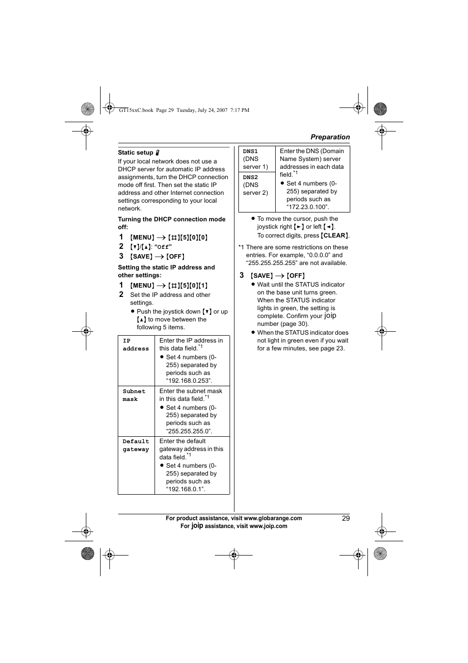 Panasonic BB-GT1500C User Manual | Page 29 / 108