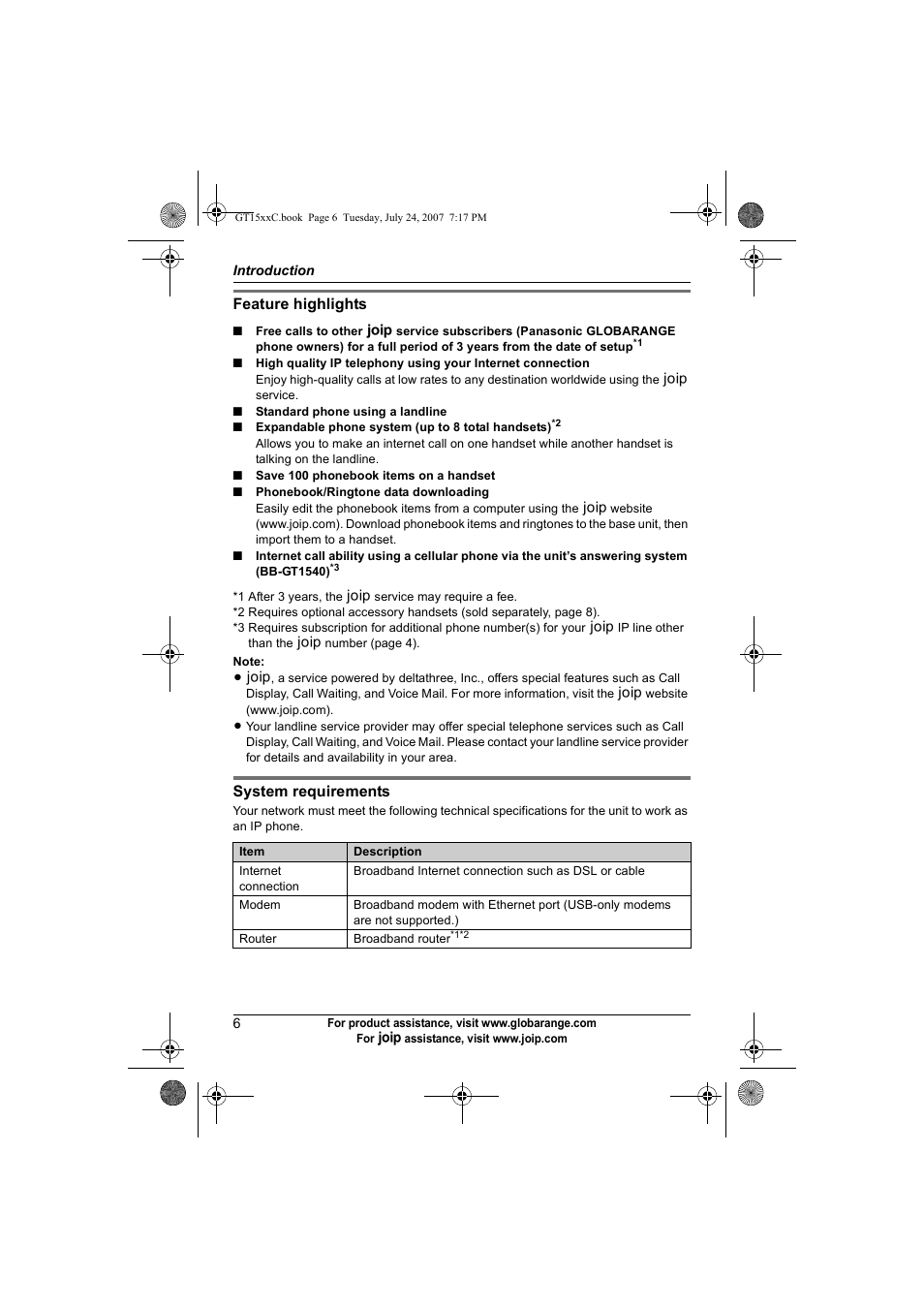 Panasonic BB-GT1500C User Manual | Page 6 / 108