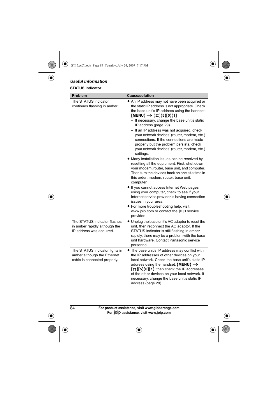 Panasonic BB-GT1500C User Manual | Page 84 / 108