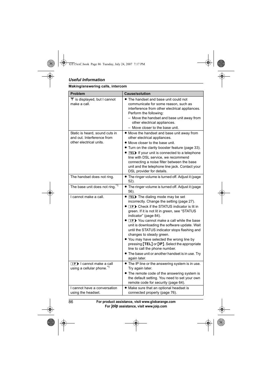 Panasonic BB-GT1500C User Manual | Page 86 / 108