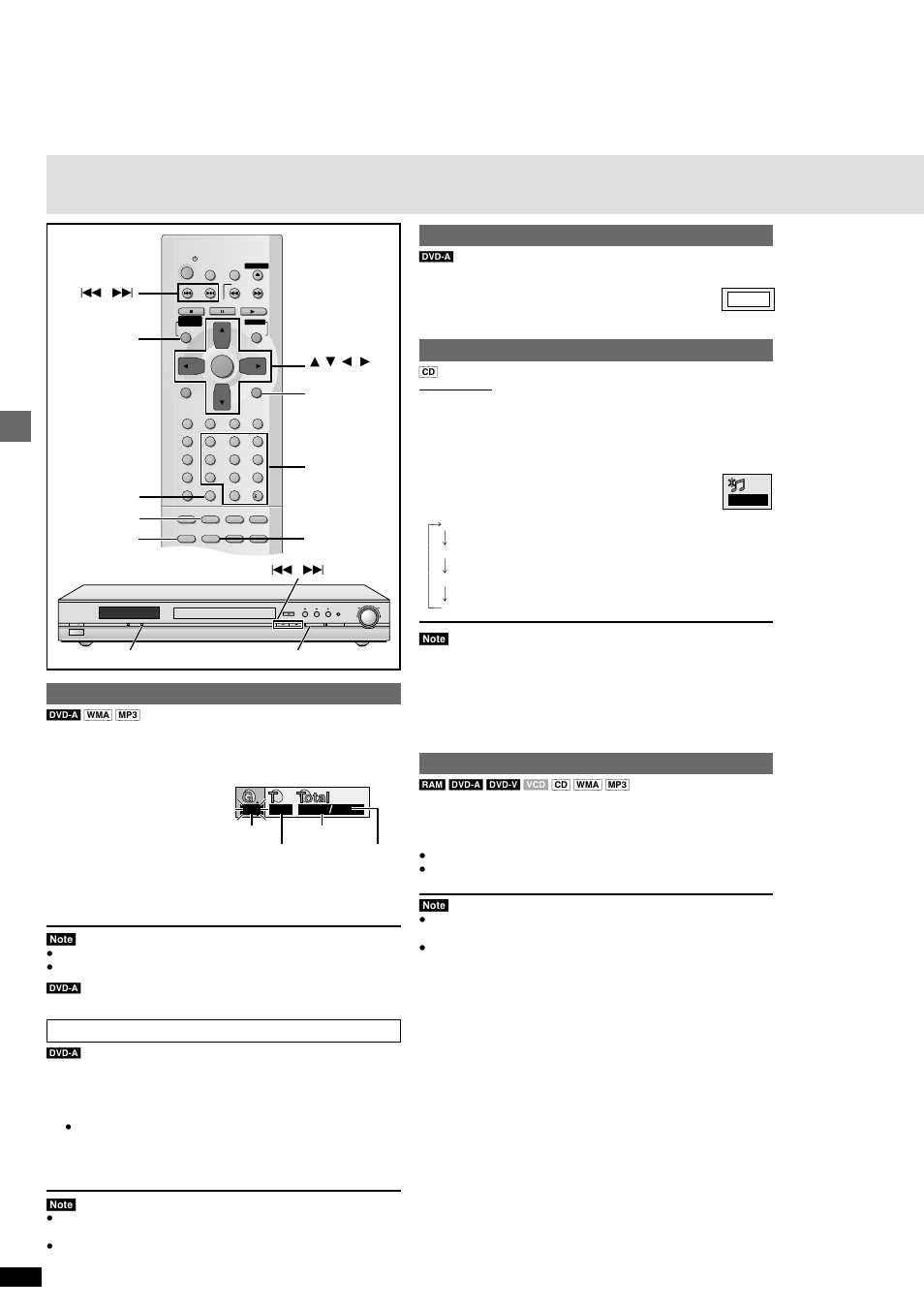 Selecting groups to play, Improving cd sound —re-master, To enjoy even higher quality sound —audio only | Basic play, Basic operations, Press [group, Press [enter, Selecting still pictures—page skip, Press [page, Improving cd sound—re-master | Panasonic DVD-RP82 User Manual | Page 12 / 28