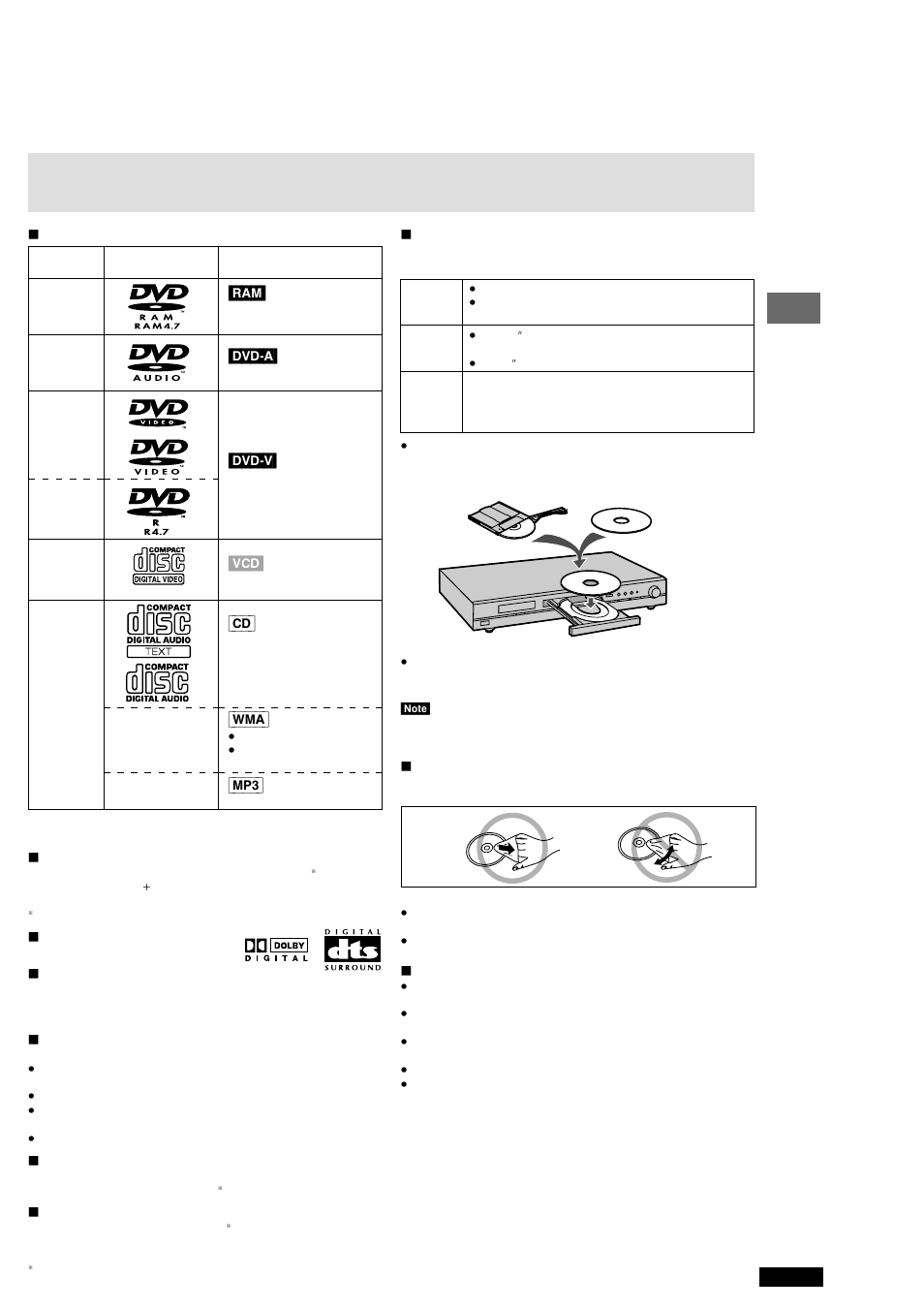 Disc information, Dvd-a] [dvd-v] [vcd] [cd | Panasonic DVD-RP82 User Manual | Page 5 / 28