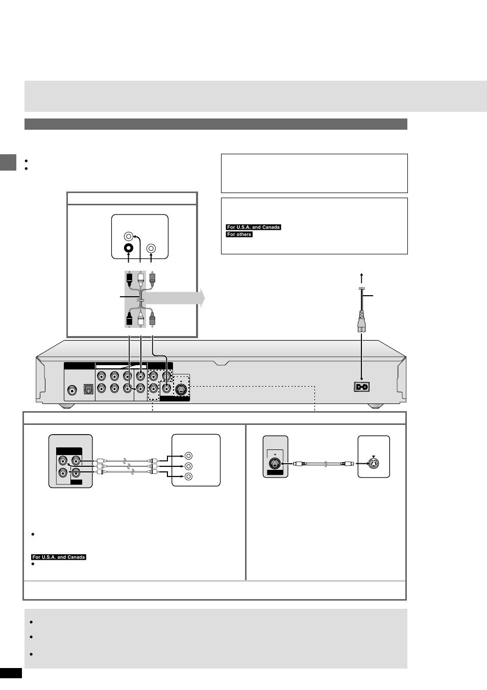 Connection, Connection to a television, Getting started | Panasonic DVD-RP82 User Manual | Page 6 / 28