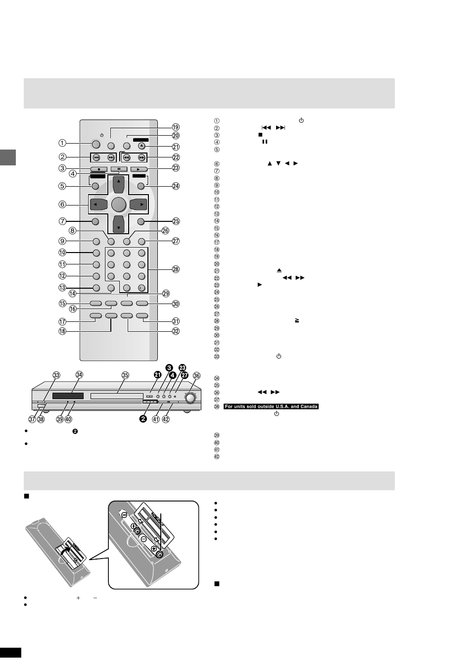 Control reference guide, The remote control | Panasonic DVD-RP82 User Manual | Page 8 / 28