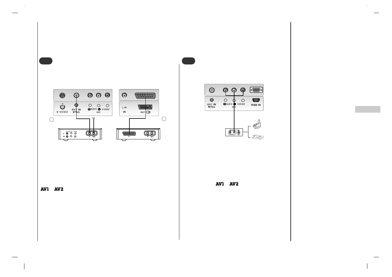 Collegamento ad un ’apparec- chiatura esterna, Rl audio video, Immagine da un’apparecchiatura esterna av 3 3 | Collegamento ad una sorgente esterna av 4 4 | Rolsen RL-15X11 User Manual | Page 117 / 240