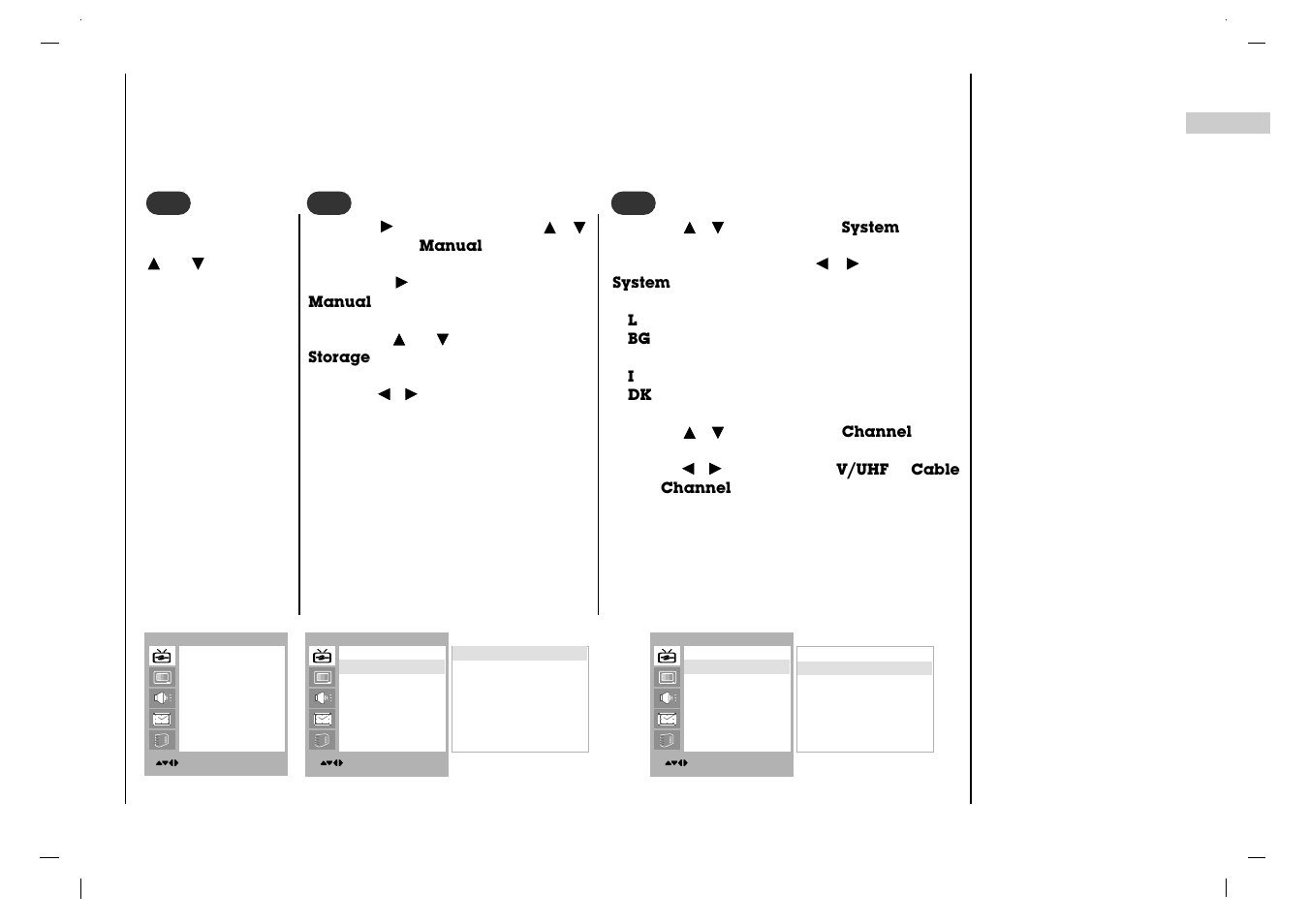 Setting up tv stations, Manual programme tuning | Rolsen RL-15X11 User Manual | Page 15 / 240