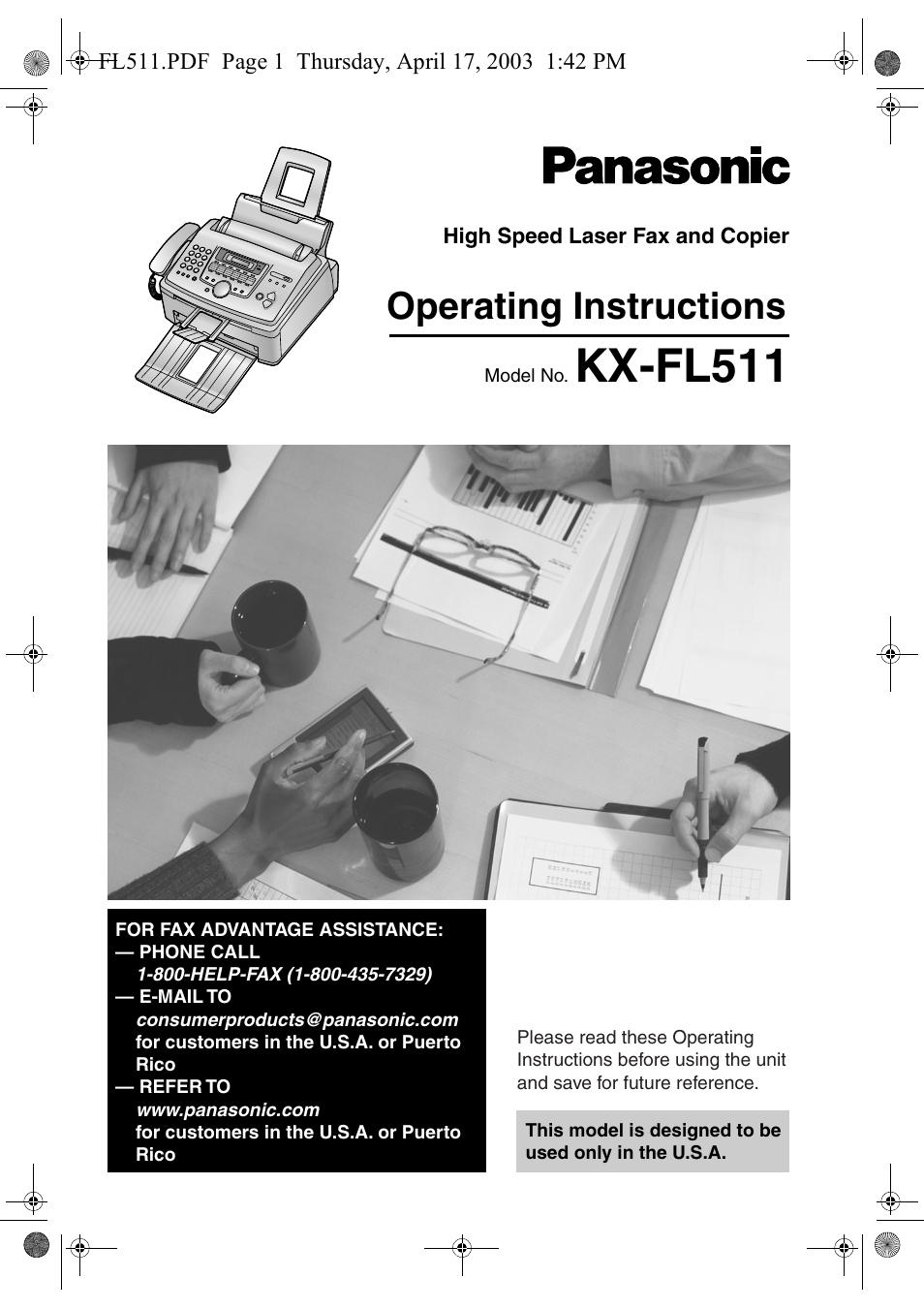 Panasonic KX-FL511 User Manual | 82 pages