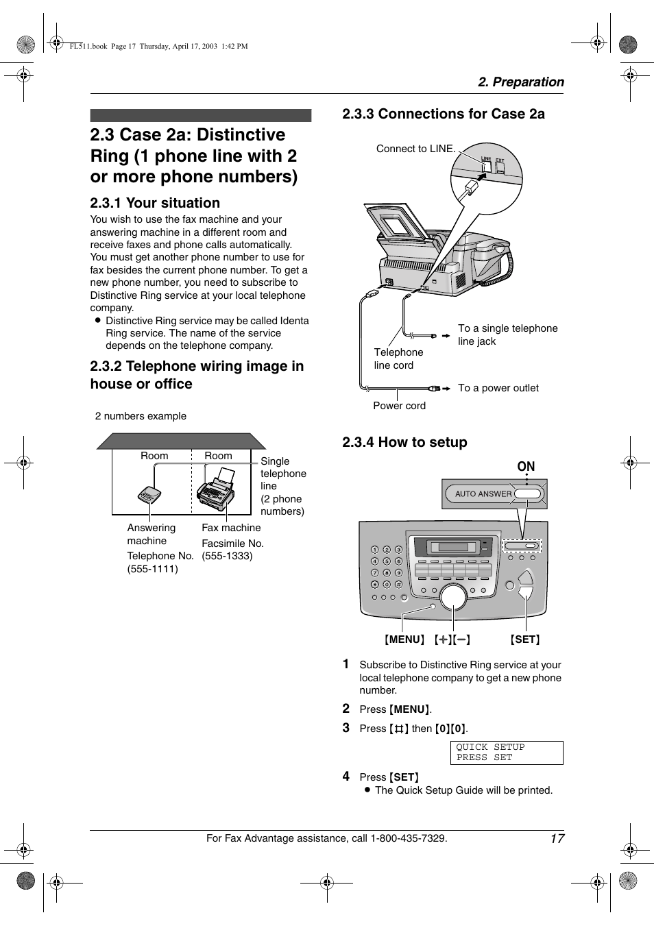 1 your situation | Panasonic KX-FL511 User Manual | Page 19 / 82