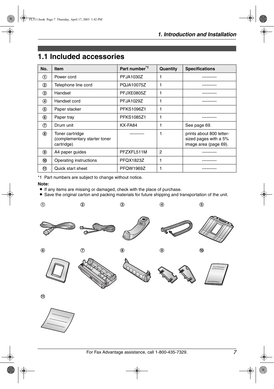 Panasonic KX-FL511 User Manual | Page 9 / 82