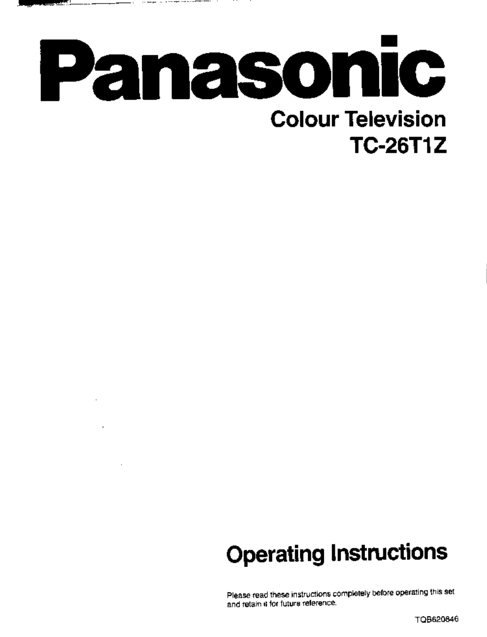 Panasonic TC-26T1Z User Manual | 60 pages