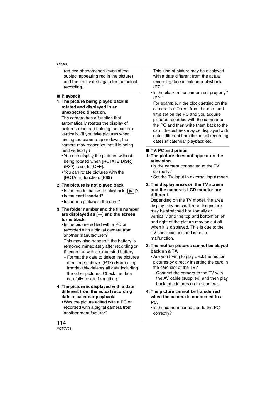 Panasonic DMC-FZ7 User Manual | Page 114 / 132