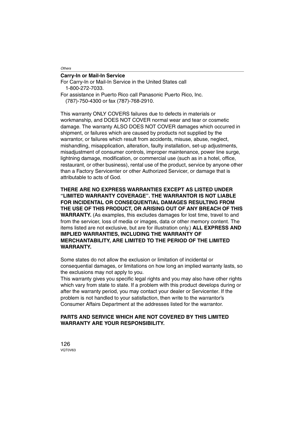 Panasonic DMC-FZ7 User Manual | Page 126 / 132