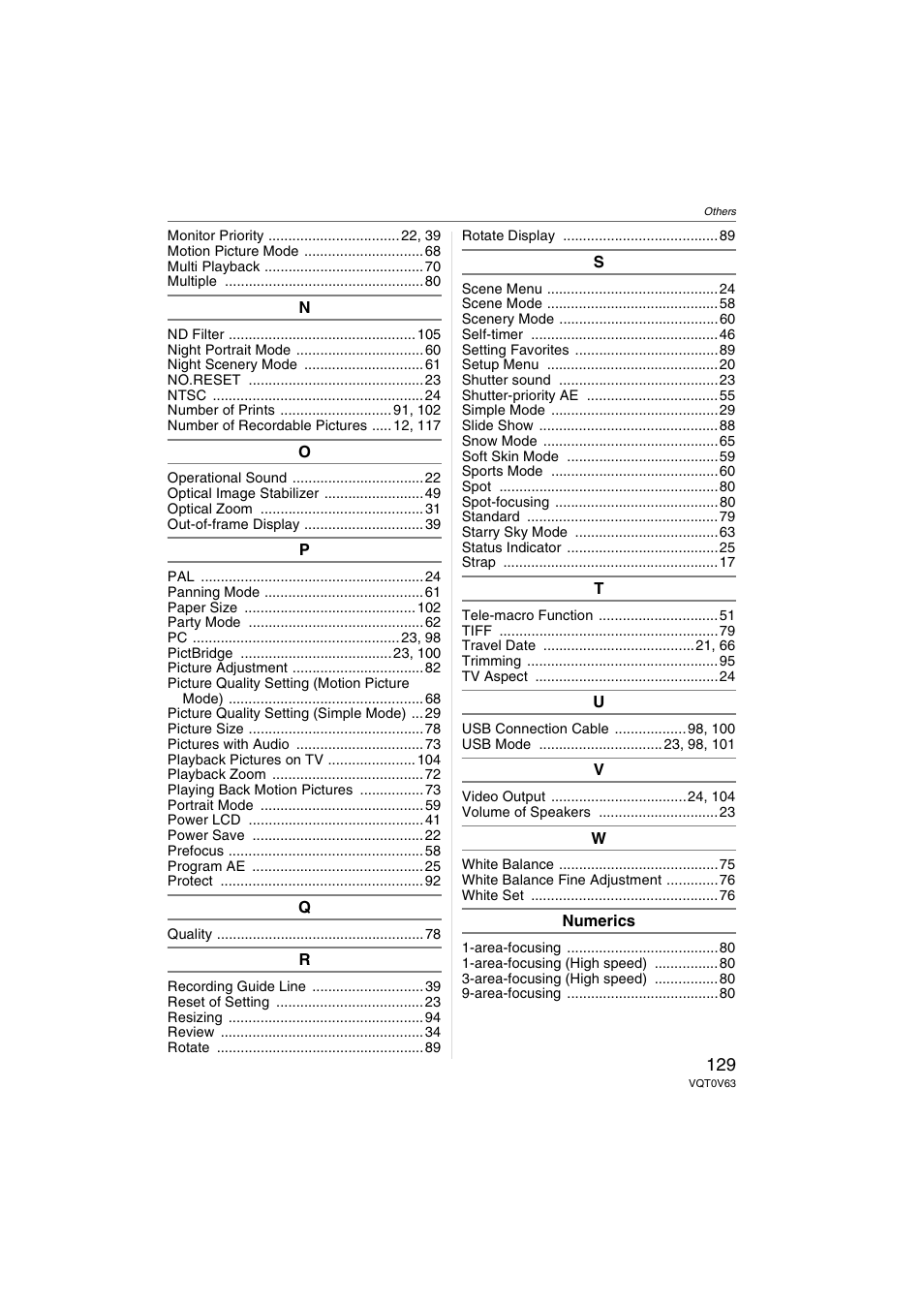 Panasonic DMC-FZ7 User Manual | Page 129 / 132