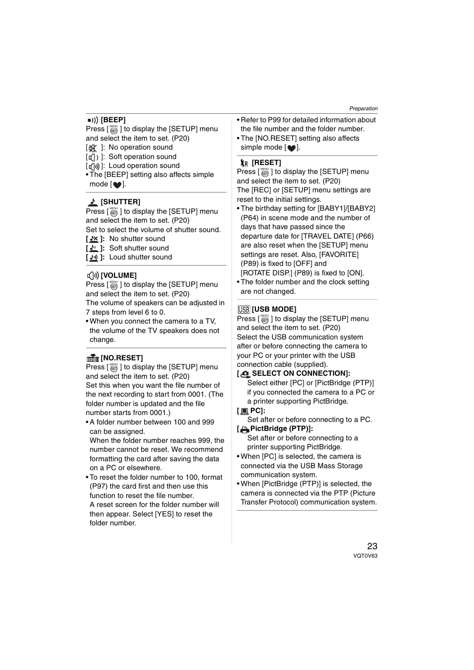 Panasonic DMC-FZ7 User Manual | Page 23 / 132