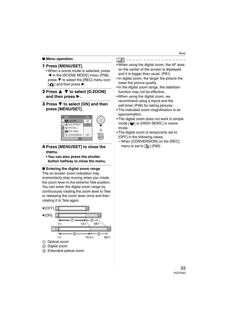 Panasonic DMC-FZ7 User Manual | Page 33 / 132