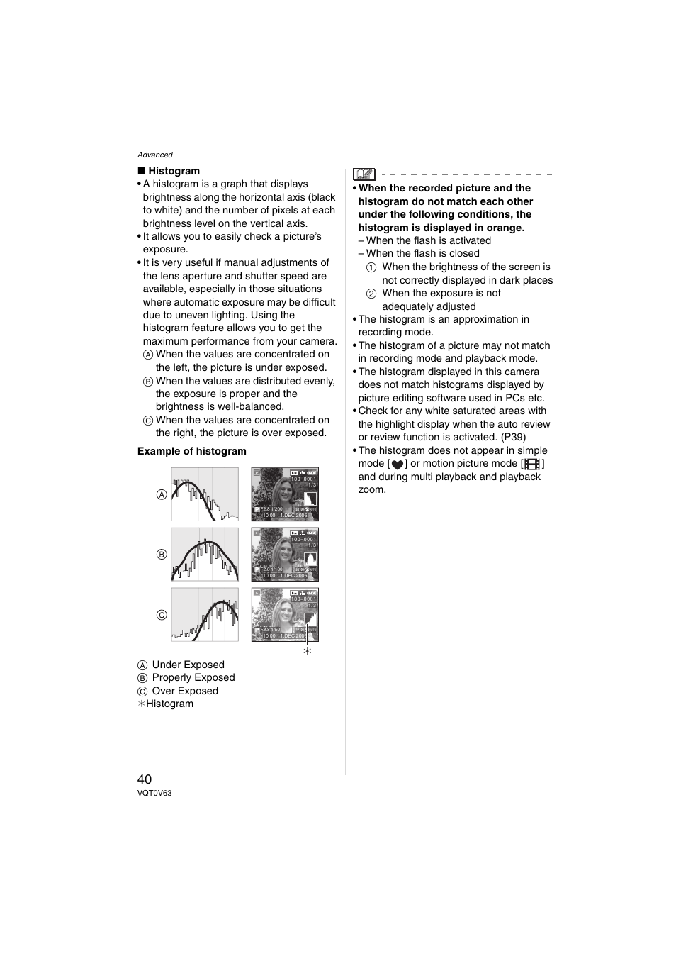 Panasonic DMC-FZ7 User Manual | Page 40 / 132