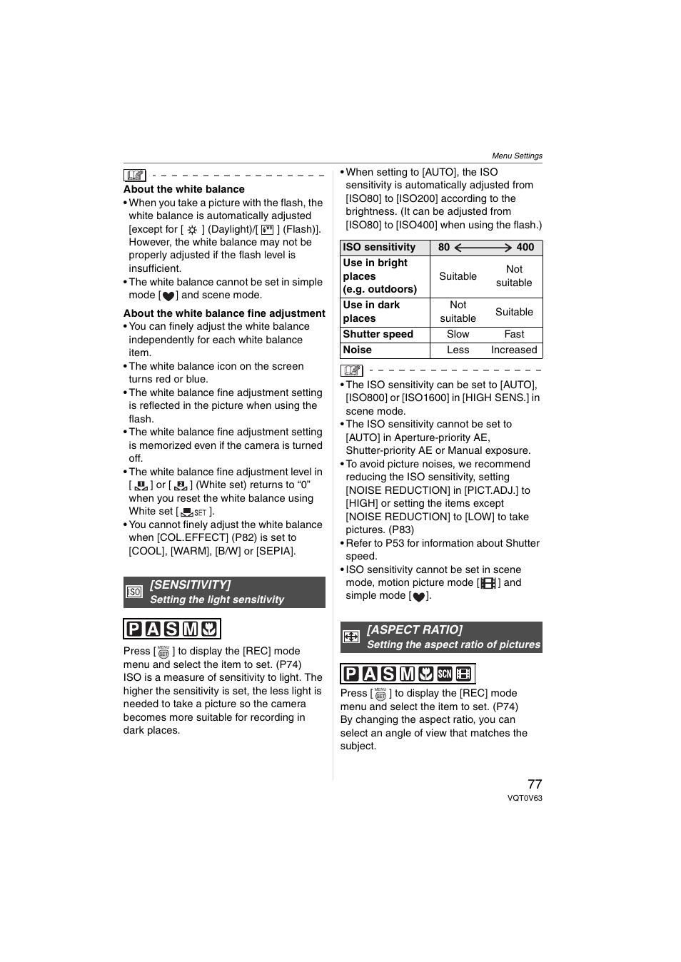 Panasonic DMC-FZ7 User Manual | Page 77 / 132