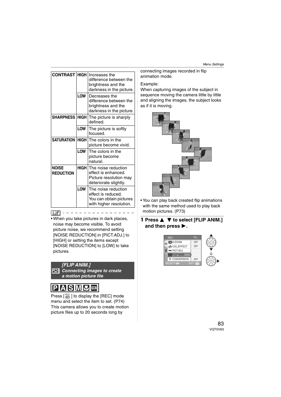 Flip anim | Panasonic DMC-FZ7 User Manual | Page 83 / 132