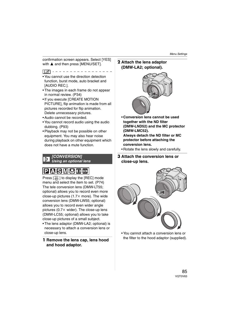 Panasonic DMC-FZ7 User Manual | Page 85 / 132