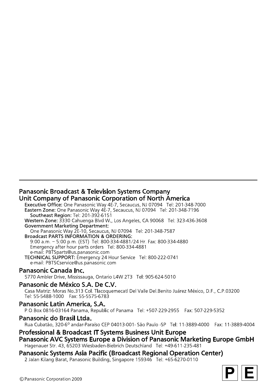 Panasonic AG-HPG20P User Manual | Page 120 / 120