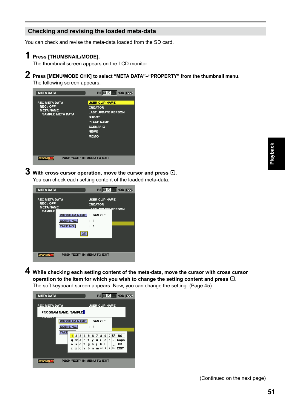 Panasonic AG-HPG20P User Manual | Page 51 / 120