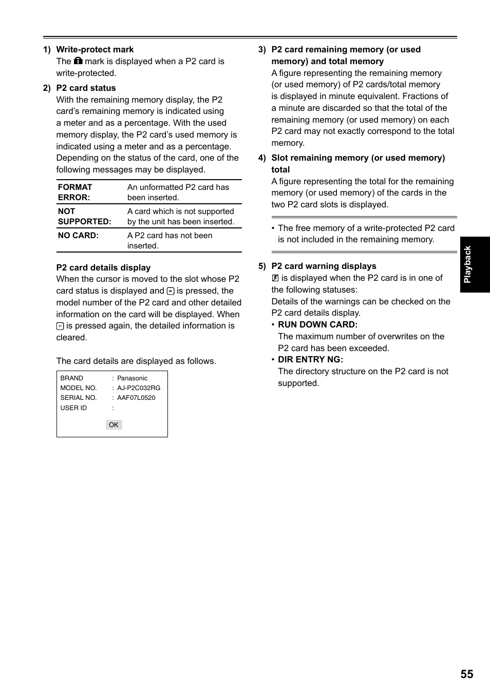 Panasonic AG-HPG20P User Manual | Page 55 / 120