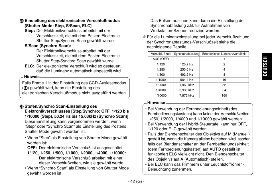 Deutsch | Panasonic AW-E860L User Manual | Page 101 / 292