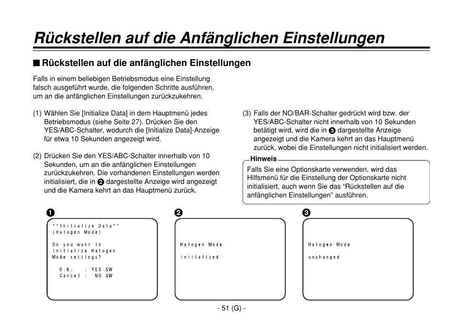 Rückstellen auf die anfänglichen einstellungen | Panasonic AW-E860L User Manual | Page 110 / 292