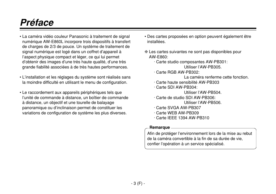 Préface | Panasonic AW-E860L User Manual | Page 120 / 292