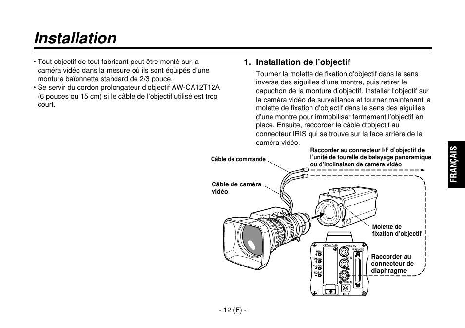 Installation | Panasonic AW-E860L User Manual | Page 129 / 292