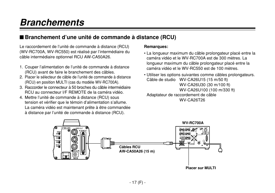 Branchements | Panasonic AW-E860L User Manual | Page 134 / 292