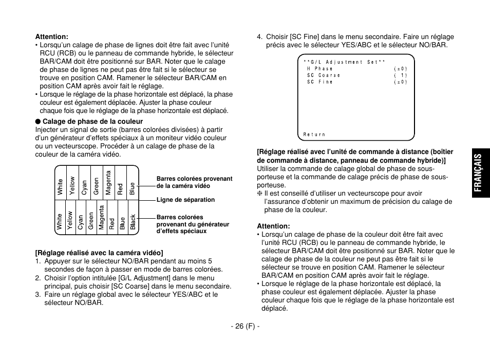Français | Panasonic AW-E860L User Manual | Page 143 / 292