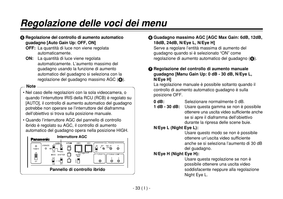 Regolazione delle voci dei menu | Panasonic AW-E860L User Manual | Page 208 / 292