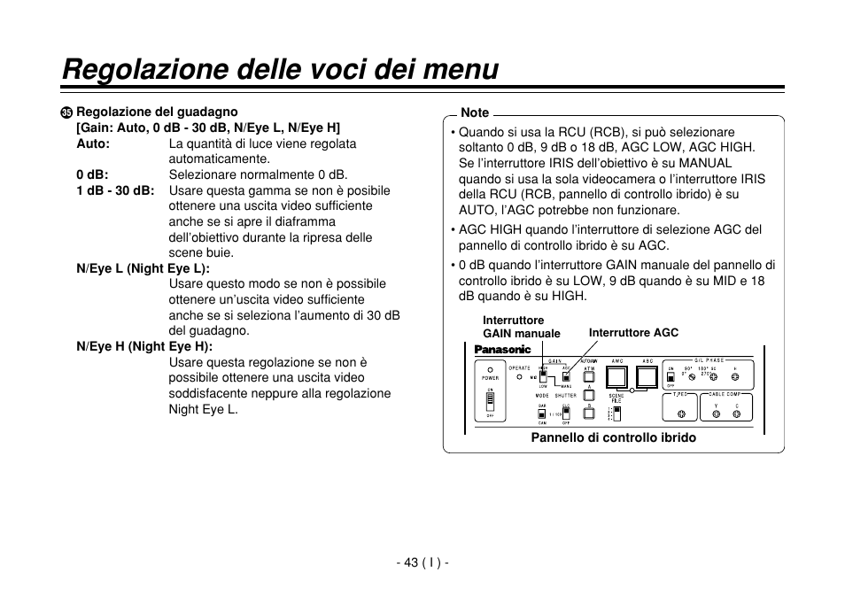 Regolazione delle voci dei menu | Panasonic AW-E860L User Manual | Page 218 / 292