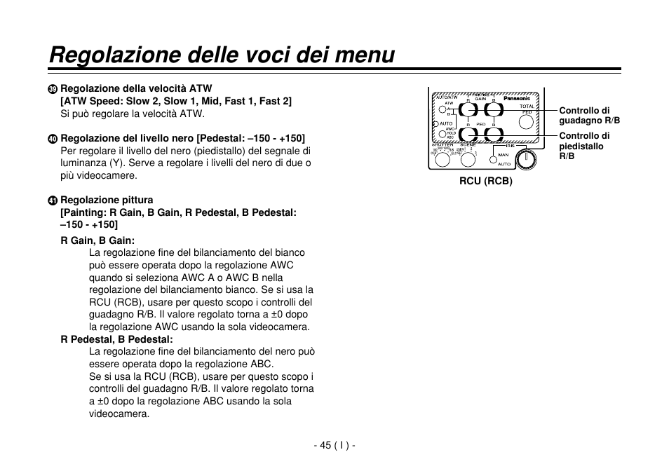Regolazione delle voci dei menu | Panasonic AW-E860L User Manual | Page 220 / 292