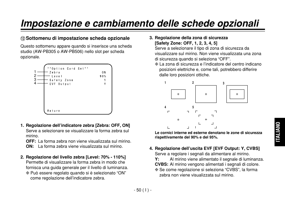 Impostazione e cambiamento delle schede opzionali | Panasonic AW-E860L User Manual | Page 225 / 292