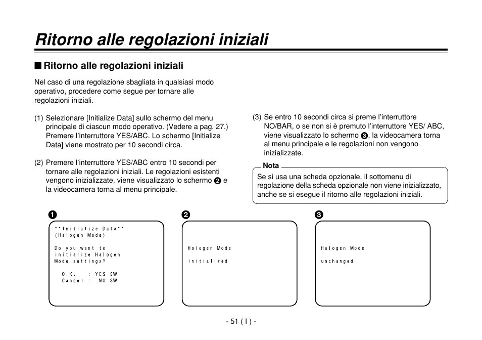 Ritorno alle regolazioni iniziali | Panasonic AW-E860L User Manual | Page 226 / 292