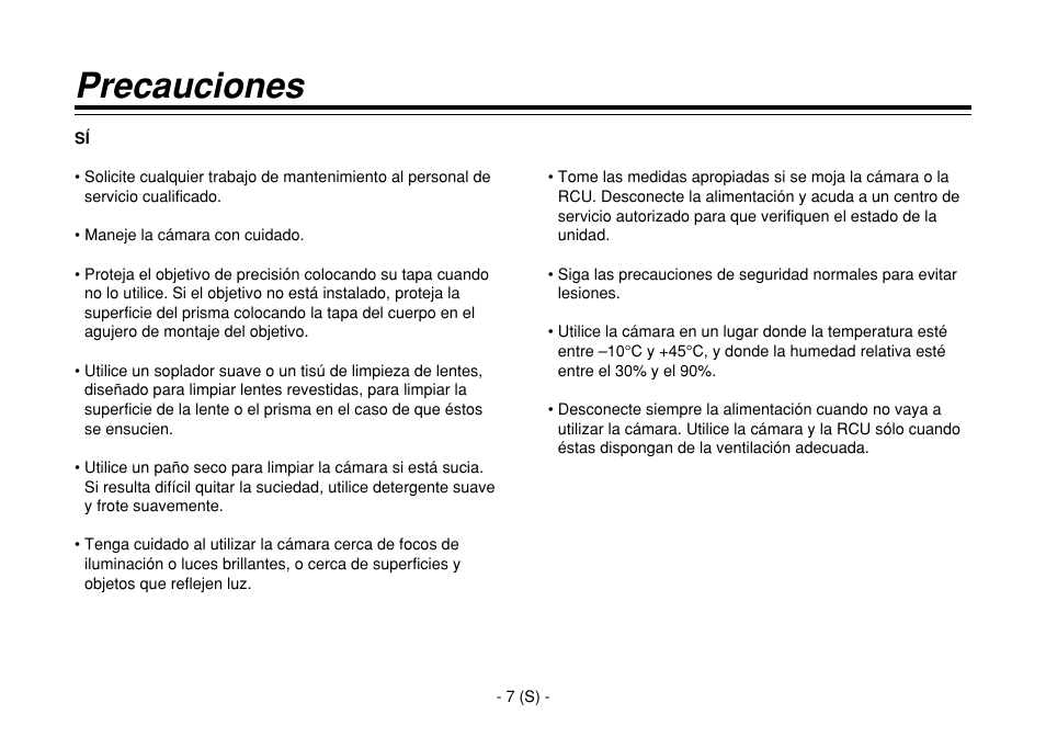 Precauciones | Panasonic AW-E860L User Manual | Page 240 / 292