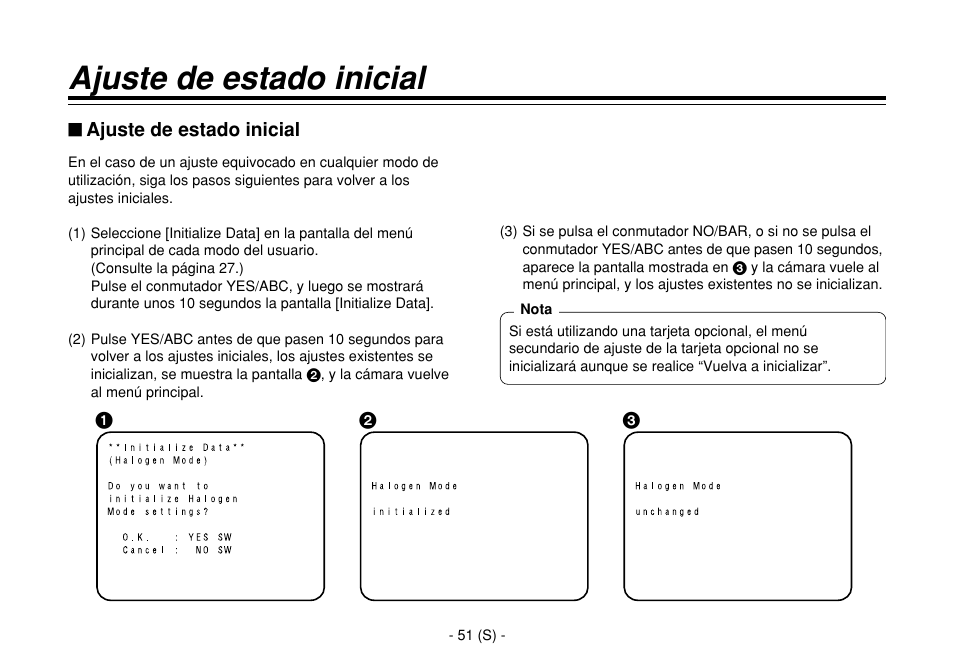 Ajuste de estado inicial | Panasonic AW-E860L User Manual | Page 284 / 292