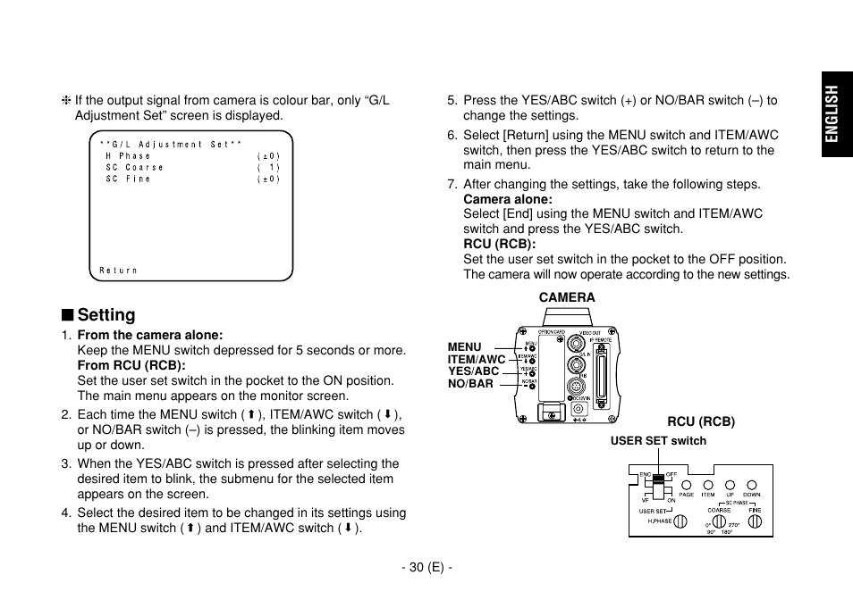 Setting | Panasonic AW-E860L User Manual | Page 31 / 292