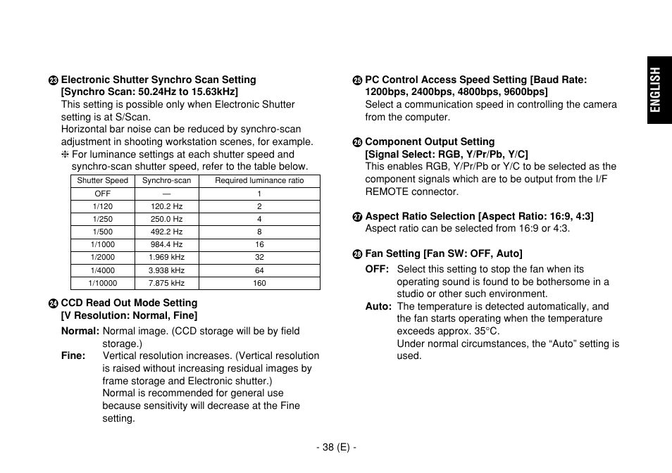 English | Panasonic AW-E860L User Manual | Page 39 / 292
